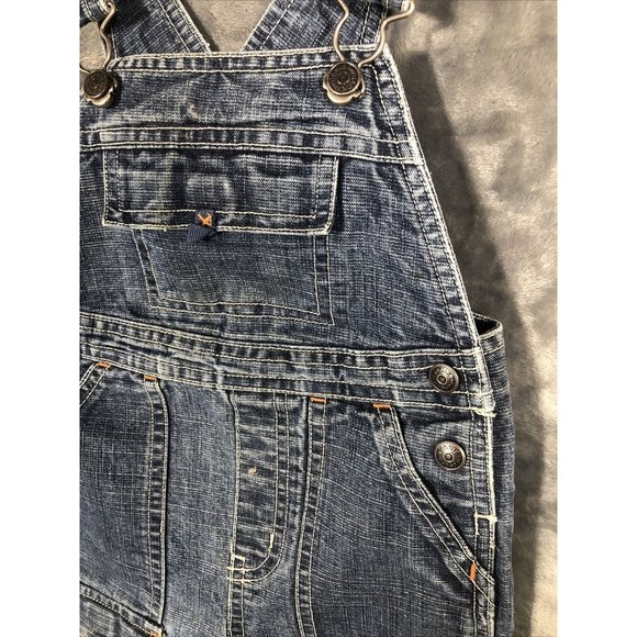 Janie & Jack Blue Denim Overalls With Adjustable Straps & Front Pockets - Picture 5 of 14